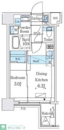 リビオメゾン新大橋の物件間取画像